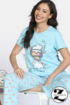 Zivame Farm Lore Knit Cotton Pyjama Set - Atomizer — thumbnail 1
