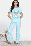 Zivame Farm Lore Knit Cotton Pyjama Set - Atomizer — thumbnail 2