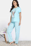 Zivame Farm Lore Knit Cotton Pyjama Set - Atomizer — thumbnail 3