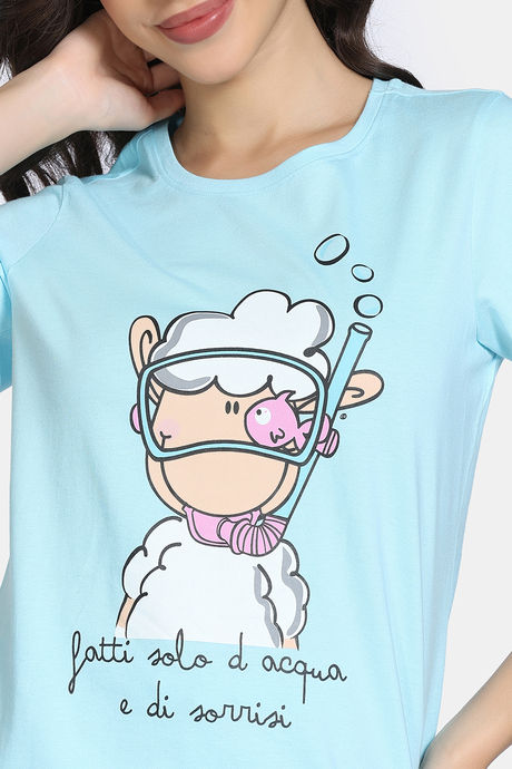 Zivame Farm Lore Knit Cotton Pyjama Set - Atomizer — image 5