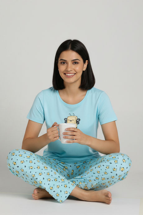 Zivame Knit Cotton Pyjama Set - Atomizer1 — image 4