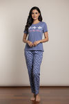 Zivame Farm Lore Knit Cotton Pyjama Set - Bleachedden — thumbnail 2