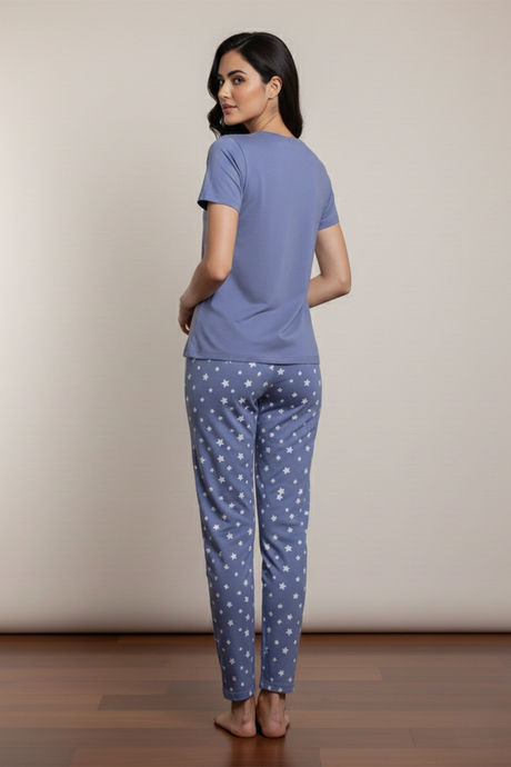 Zivame Farm Lore Knit Cotton Pyjama Set - Bleachedden — image 3