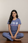 Zivame Farm Lore Knit Cotton Pyjama Set - Bleachedden — thumbnail 4