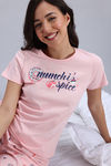Zivame Farm Lore Knit Cotton Pyjama Set - Crystal Rose — thumbnail 5