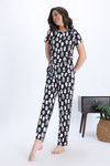 Zivame Farm Lore Knit Cotton Pyjama Set - Jetblack — thumbnail 3