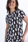 Zivame Farm Lore Knit Cotton Pyjama Set - Jetblack — thumbnail 5