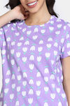 Zivame Farm Lore Knit Cotton Pyajama Sets - Lavender — thumbnail 5