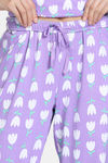 Zivame Farm Lore Knit Cotton Pyajama Sets - Lavender — thumbnail 7