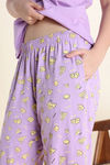Zivame Farm Lore Knit Cotton Pyjama Set - Lavendula — thumbnail 6
