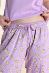 Zivame Farm Lore Knit Cotton Pyjama Set - Lavendula — thumbnail 7