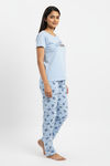 Zivame Knit Cotton Pyjama Set - Nantucket — thumbnail 2