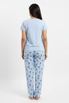 Zivame Knit Cotton Pyjama Set - Nantucket — thumbnail 3