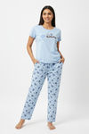 Zivame Knit Cotton Pyjama Set - Nantucket — thumbnail 4