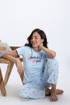 Zivame Farm Lore Knit Cotton Pyjama Set - Nantucket Breeze — thumbnail 4