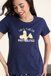 Zivame Farm Lore Knit Cotton Pyjama Set - Naval Academy — thumbnail 5