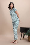 Zivame Knit Cotton Pyjama Set - Opal Blue1 — thumbnail 3