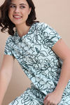 Zivame Knit Cotton Pyjama Set - Opal Blue1 — thumbnail 5