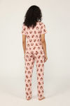 Zivame Farm Lore Knit Cotton Pyjama Set - Peach Skin — thumbnail 3