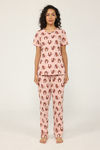 Zivame Farm Lore Knit Cotton Pyjama Set - Peach Skin — thumbnail 4