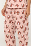 Zivame Farm Lore Knit Cotton Pyjama Set - Peach Skin — thumbnail 6