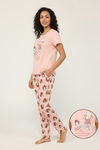 Zivame Farm Lore Knit Cotton Pyjama Set - Peach Skin1 — thumbnail 1