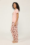 Zivame Farm Lore Knit Cotton Pyjama Set - Peach Skin1 — thumbnail 2
