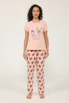 Zivame Farm Lore Knit Cotton Pyjama Set - Peach Skin1 — thumbnail 4