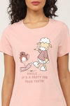 Zivame Farm Lore Knit Cotton Pyjama Set - Peach Skin1 — thumbnail 5