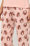 Zivame Farm Lore Knit Cotton Pyjama Set - Peach Skin1 — thumbnail 6