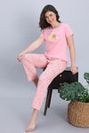 Zivame Farm Lore Knit Cotton Pyjama Set - Peony — thumbnail 2