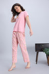 Zivame Farm Lore Knit Cotton Pyjama Set - Peony — thumbnail 3