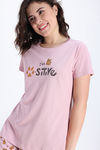 Zivame Farm Lore Knit Cotton Pyjama Set - Zephyr — thumbnail 5