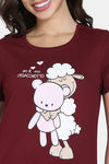 Zivame Knit Cotton Short Set - Pomegranate — thumbnail 5