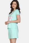 Zivame Knit Cotton Short Set - Yucca — thumbnail 3