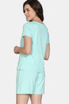 Zivame Knit Cotton Short Set - Yucca — thumbnail 4