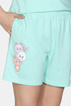 Zivame Knit Cotton Short Set - Yucca — thumbnail 6
