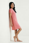 Zivame Farm Lore Knit Cotton Knee Length Nightdress - Peaches — thumbnail 4