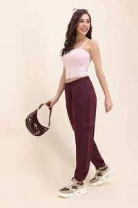 Zivame Knit Cotton Loungewear Bottom - Fig — thumbnail 6