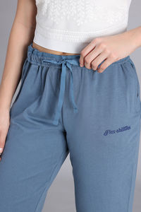 Zivame Knit Cotton Loungewear Bottom - Bluefin — thumbnail 8