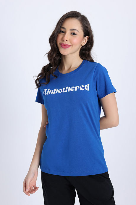 Zivame Knit Cotton Lifewear Top - Delft — image 3