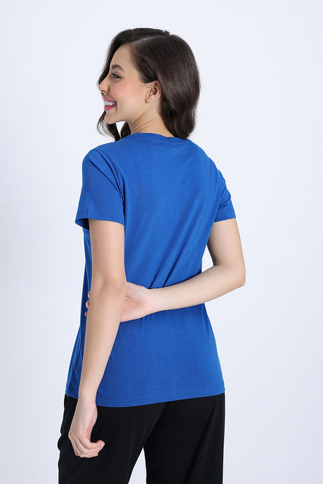 Zivame Knit Cotton Lifewear Top - Delft — image 4