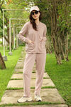 Zivame 2 Mile Fashion Knit Cotton Loungewear Set - Fawn — thumbnail 1
