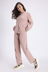 Zivame 2 Mile Fashion Knit Cotton Loungewear Set - Fawn — thumbnail 4