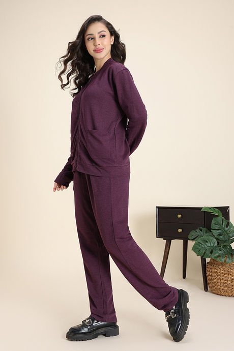 Zivame 2 Mile Fashion Knit Cotton Loungewear Set - Fig — image 5