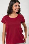 Zivame Lazy Days Knit Cotton Top - Maroon — thumbnail 6