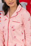 Zivame X Disney Mickey Mouse Knit Cotton Pyjama Set - Pink N Print — thumbnail 5