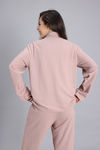 Zivame 2 Mile Fashion Knit Cotton Loungewear Jacket - Fawn — thumbnail 4