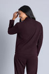Zivame 2 Mile Fashion Knit Cotton Lifewear Jacket - Fig — thumbnail 3