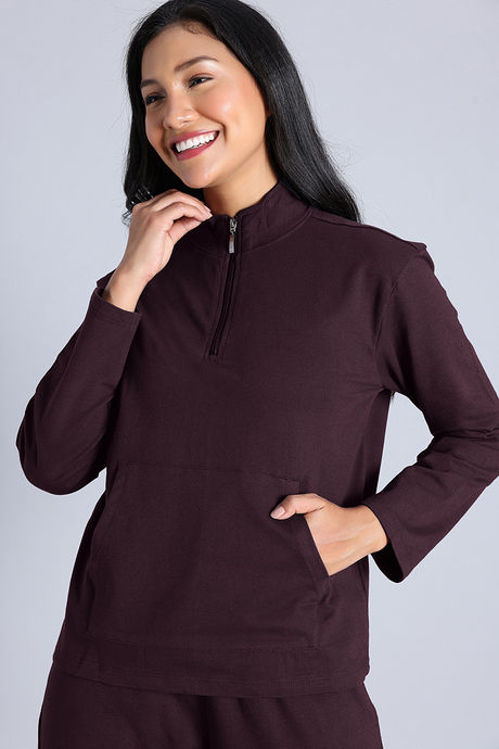Zivame 2 Mile Fashion Knit Cotton Lifewear Jacket - Fig — image 5